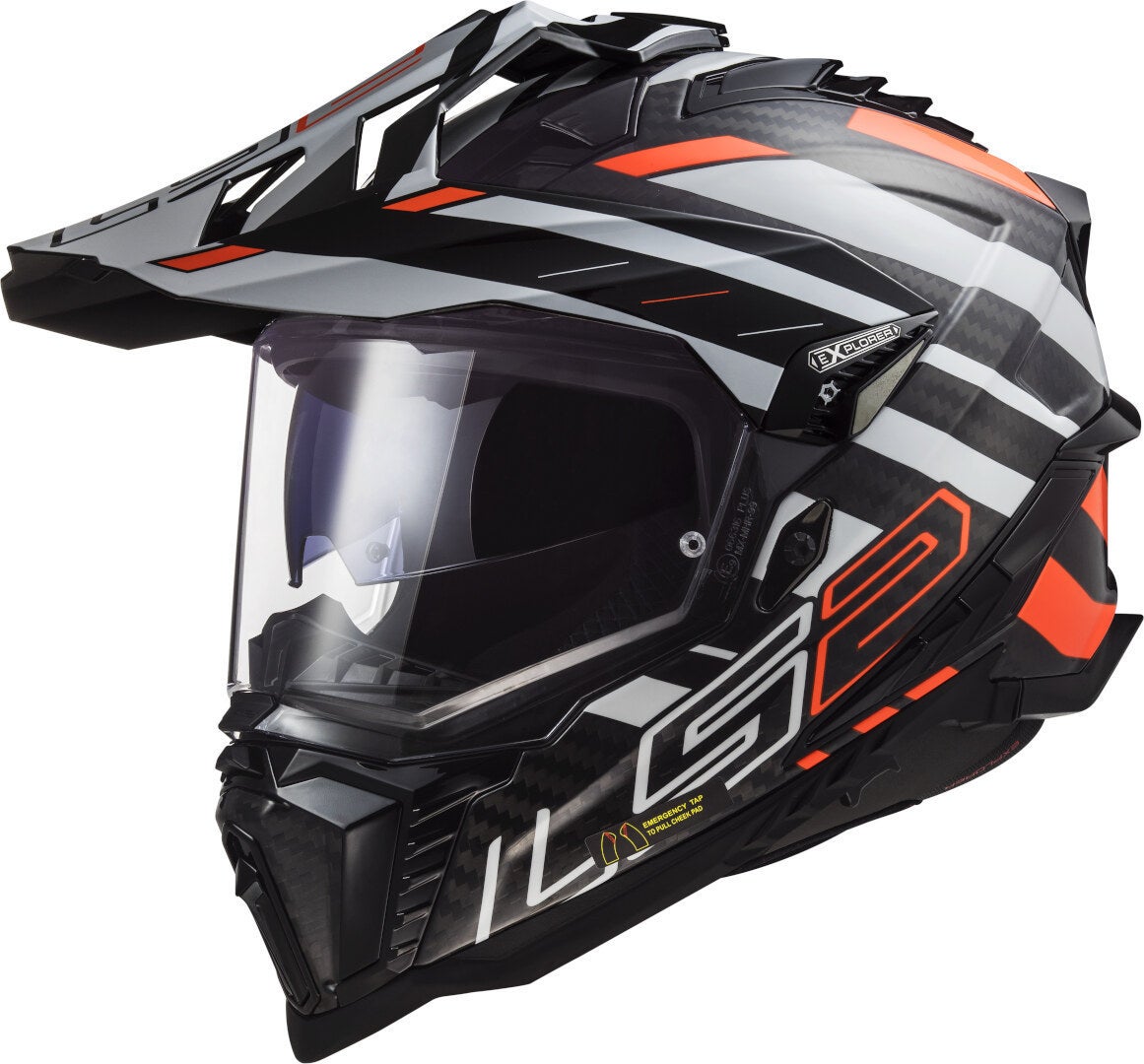 LS2 MX701 Explorer Carbon Edge Casco da motocross nero/arancione L (59/60) Figura 1