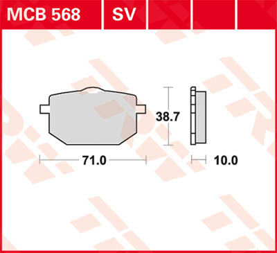 TRW Lucas Bremsbelag MCB568 Figur 1