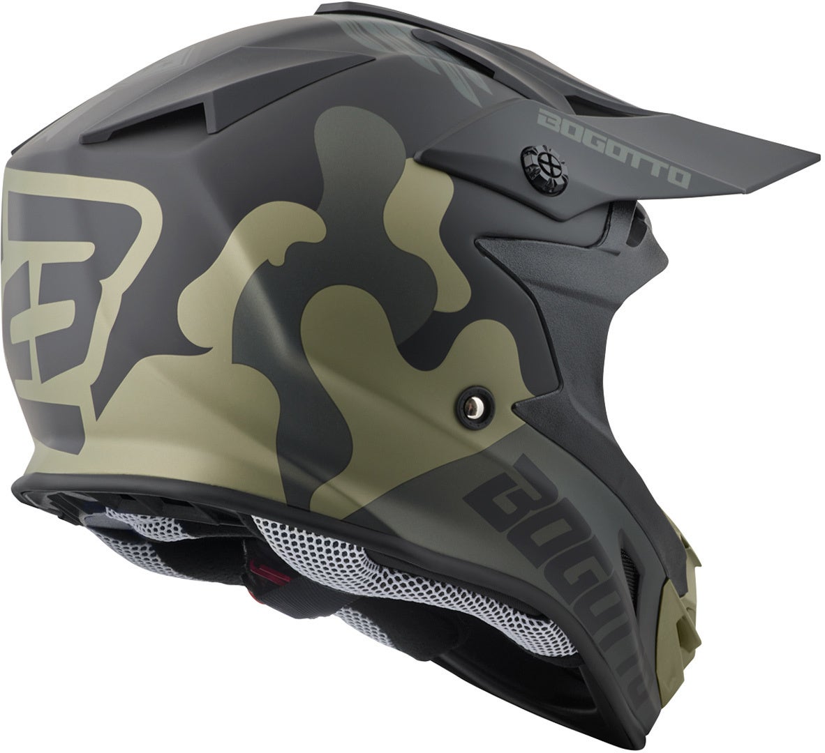 Bogotto V328 Camo Glasfiber Motocross Hjelm sort/grøn L Figur 3