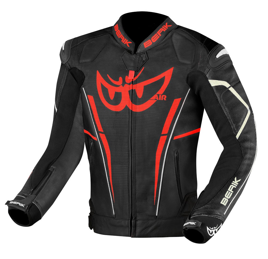 Berik Street Pro Evo Motorcycle Leather Jacket black/red 60 Figure 1