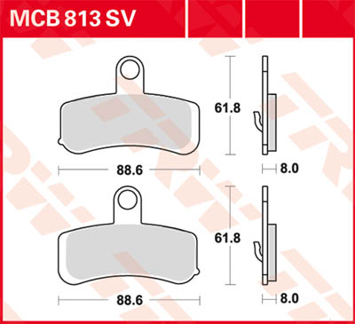 TRW Lucas Sinterbelag MCB813SV Figur 1