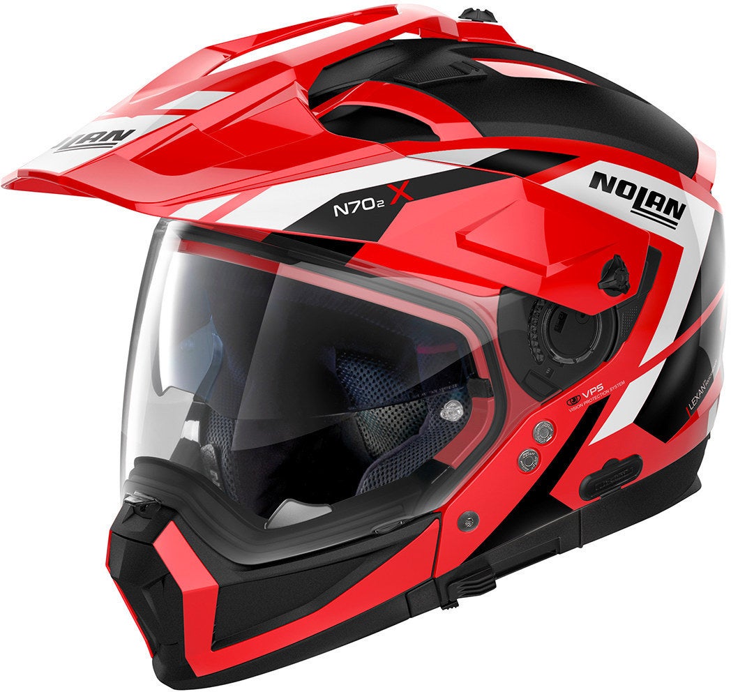 Nolan N70-2 X Grandes Alpes N-Com Casco rosso/nero/bianco M (58) Figura 1