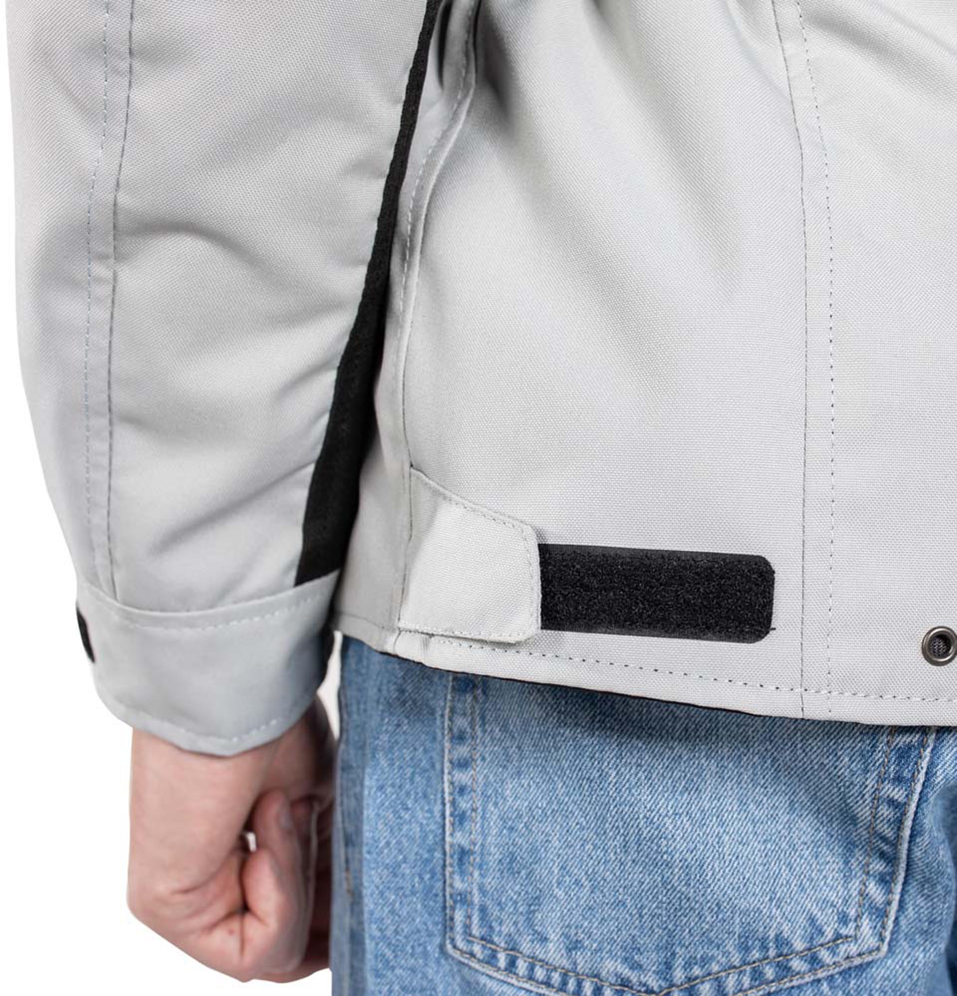 Rusty Stitches Luke wasserdichte Motorrad Textiljacke hellgrau/schwarz S Abbildung 4
