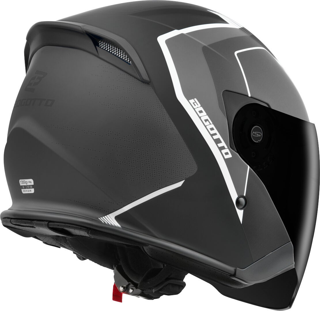 Side view of Bogotto H586 BT Illus Bluetooth Jet Helmet