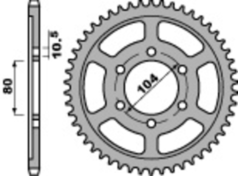 PBR Standard C45 Bakdrev i stål 4359 - 525 Figur 2