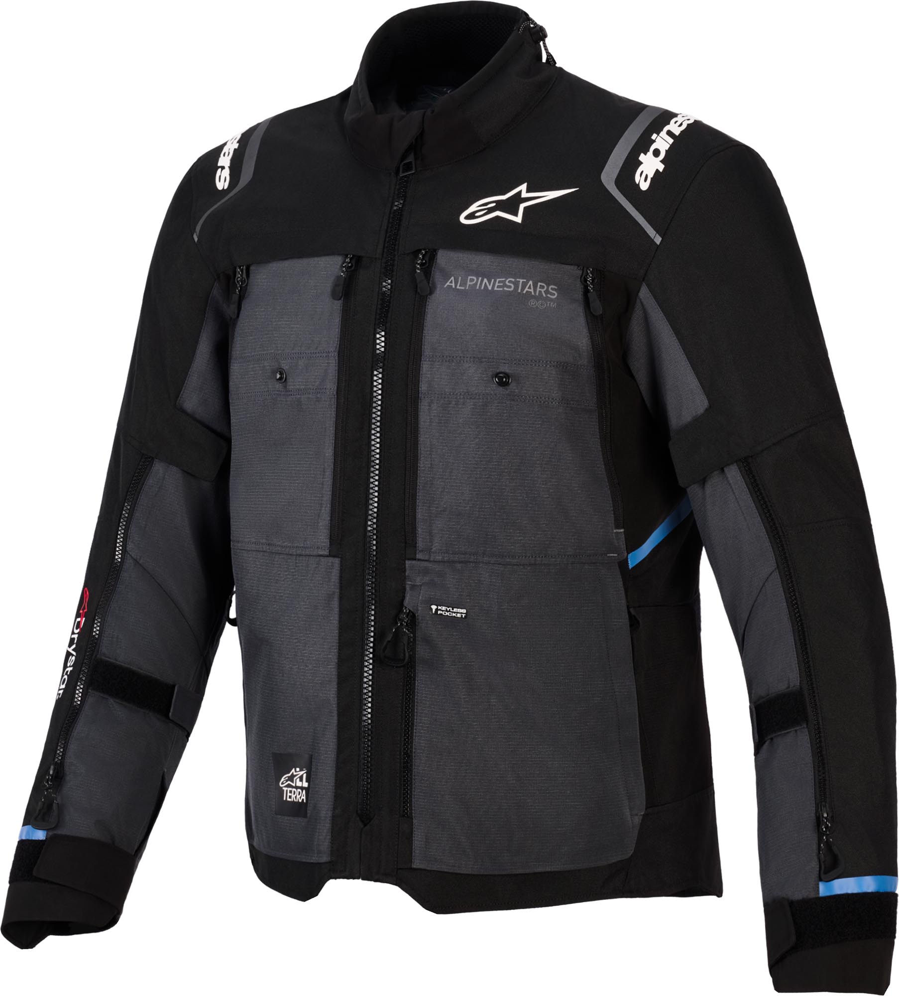 Alpinestars Men's Black/Dark Grey Cusco Drystar Waterproof Motorcycle Textile Jacket