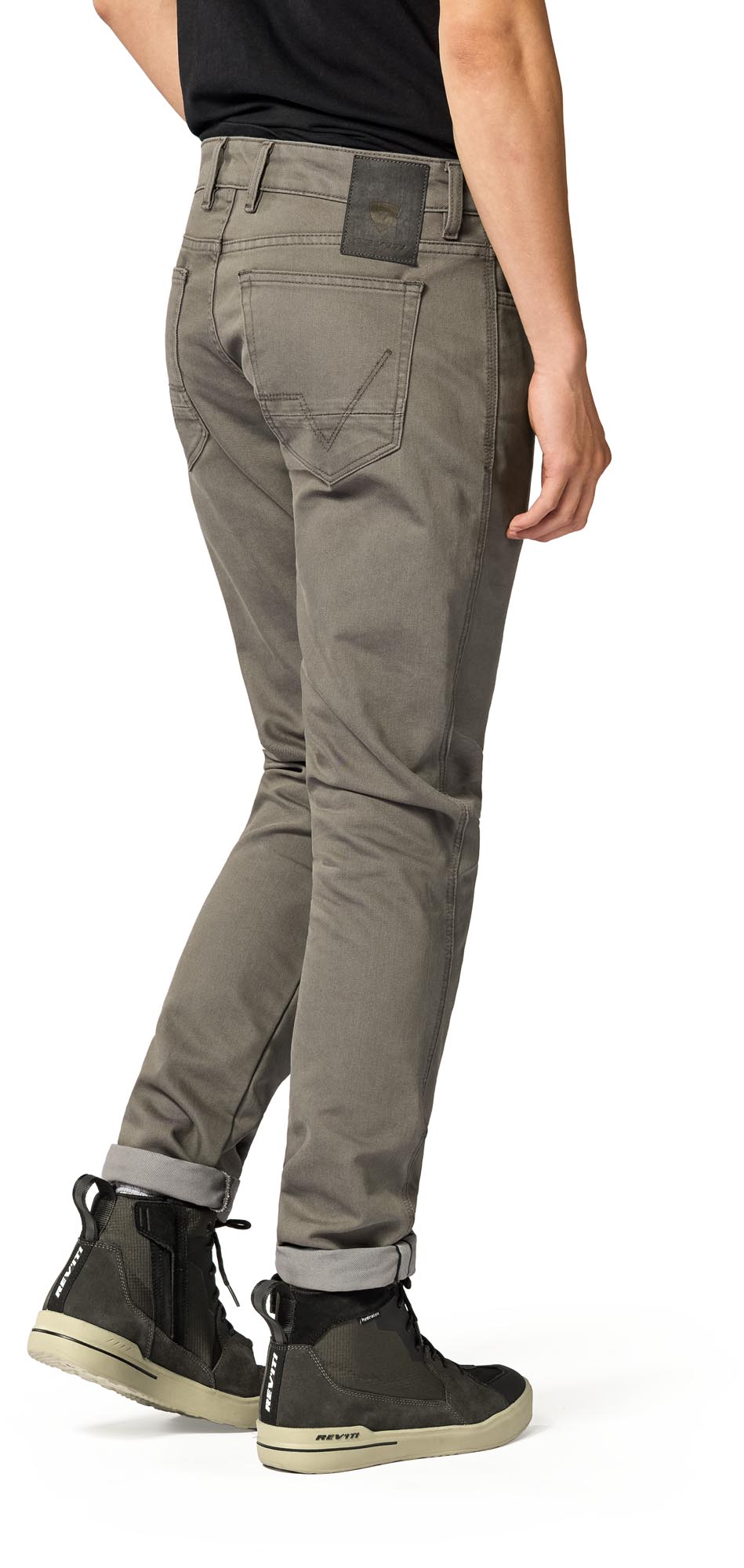 Revit Jamison Slim Motorcykeljeans Sort/oliven 32/34 Figur 4