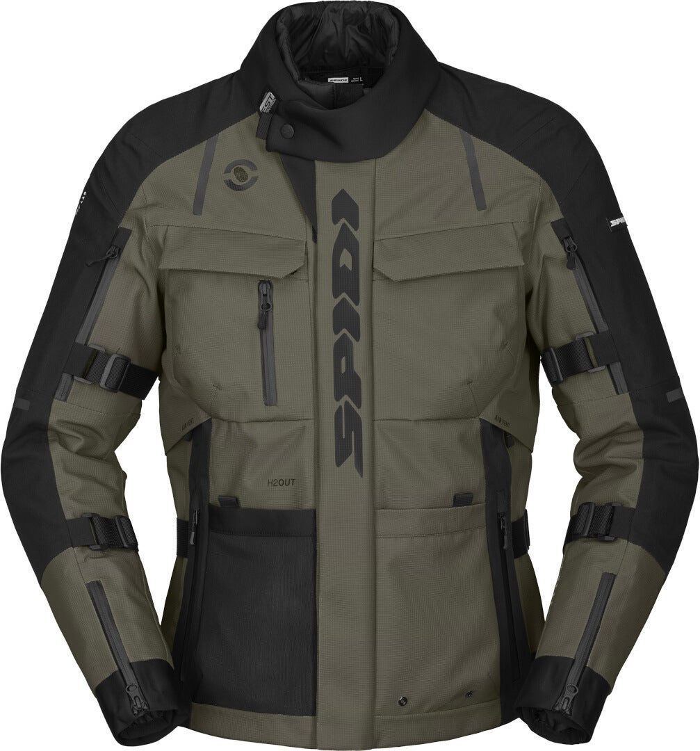 Spidi Tour Evo 2 H2Out veste textile de moto imperméable Vert olive/noir XXL Figure 1