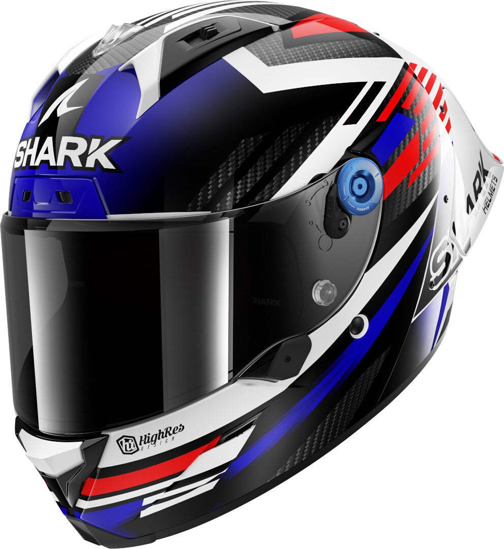 Shark Aeron GP FIM Firstlap Carbon Helmet white/red/blue M (57/58) Figure 1