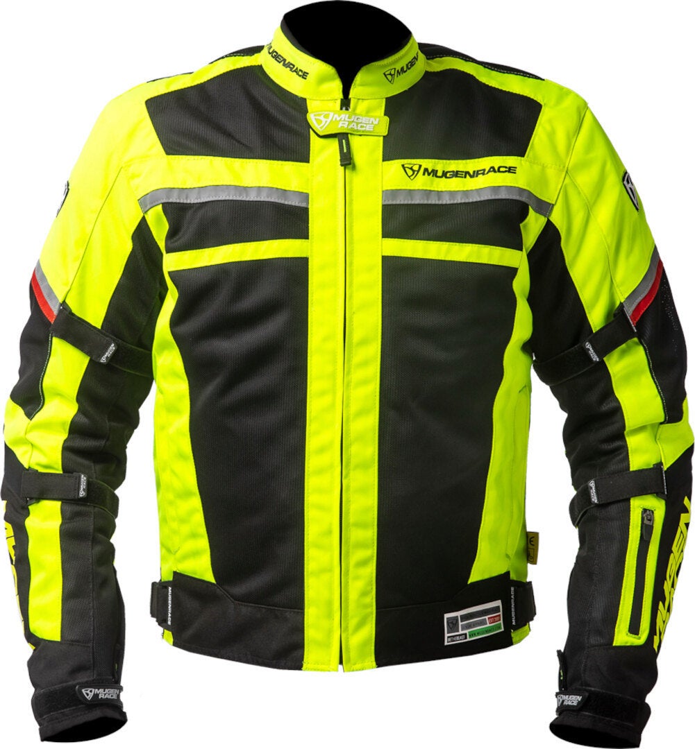 MUGENRACE A-Ttraversare-D waterproof Ladies Motorcycle Textile Jacket black/neon XL Figure 1