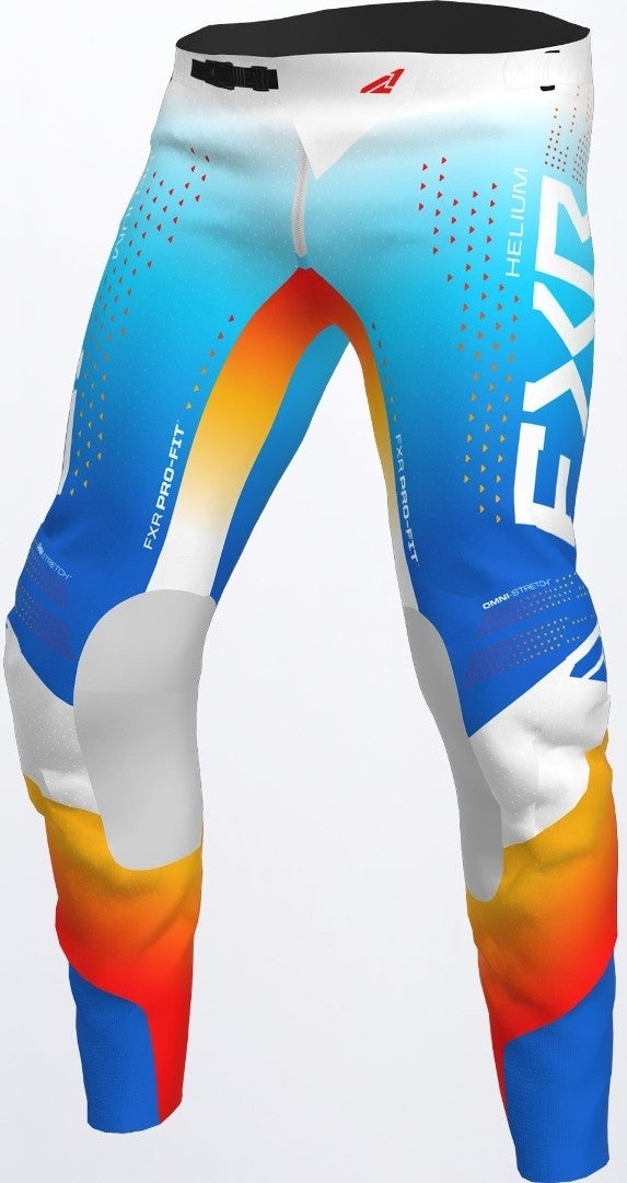 FXR Helium RaceDiv Motocross Pants blue/white/yellow 32 Figure 1