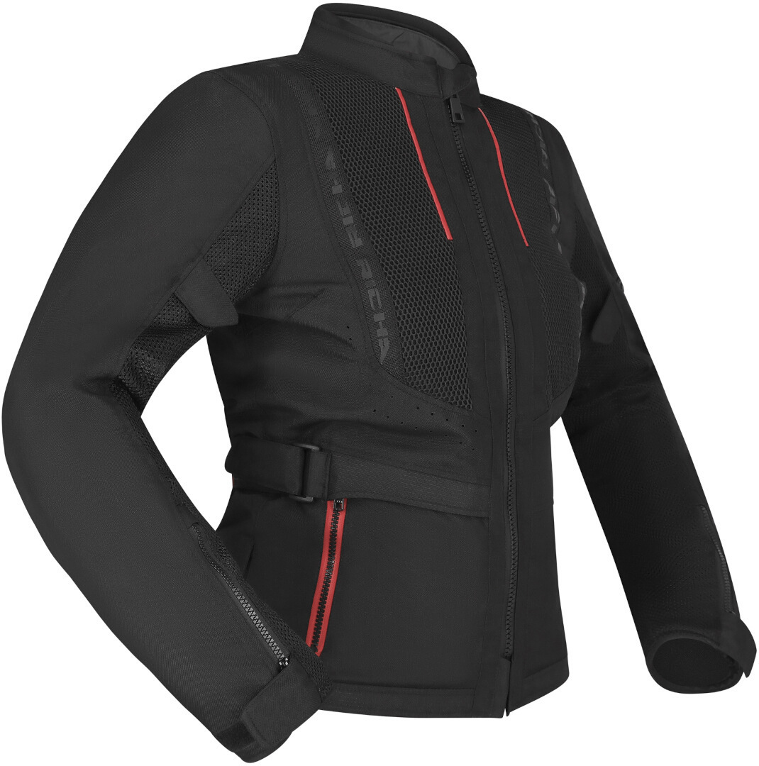 Richa Monaco Mesh WP imperméable dames moto textile veste noir/rouge M Figure 1