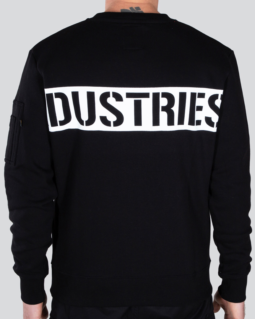 Alpha Industries Printed Stripe Pullover black M Figure 2
