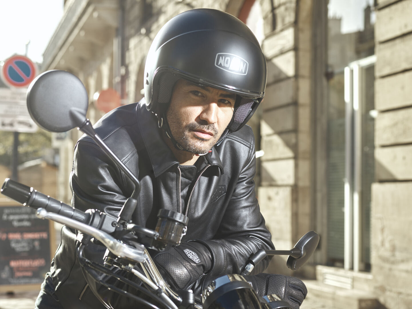 Side view of Segura Bogart Motorcycle Leather Jacket