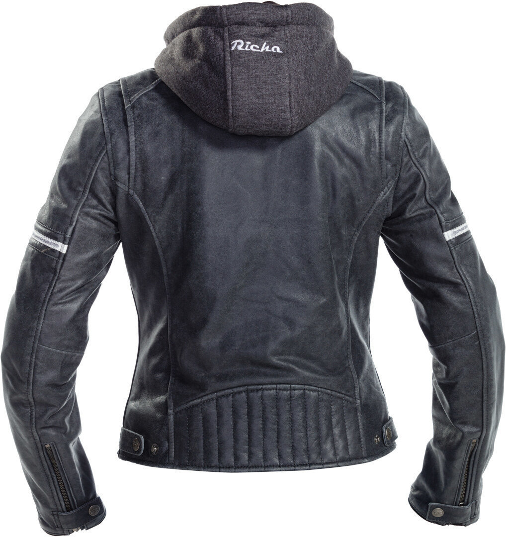 Richa Toulon 2 Damen Motorrad Lederjacke dunkelgrau 48 Abbildung 2