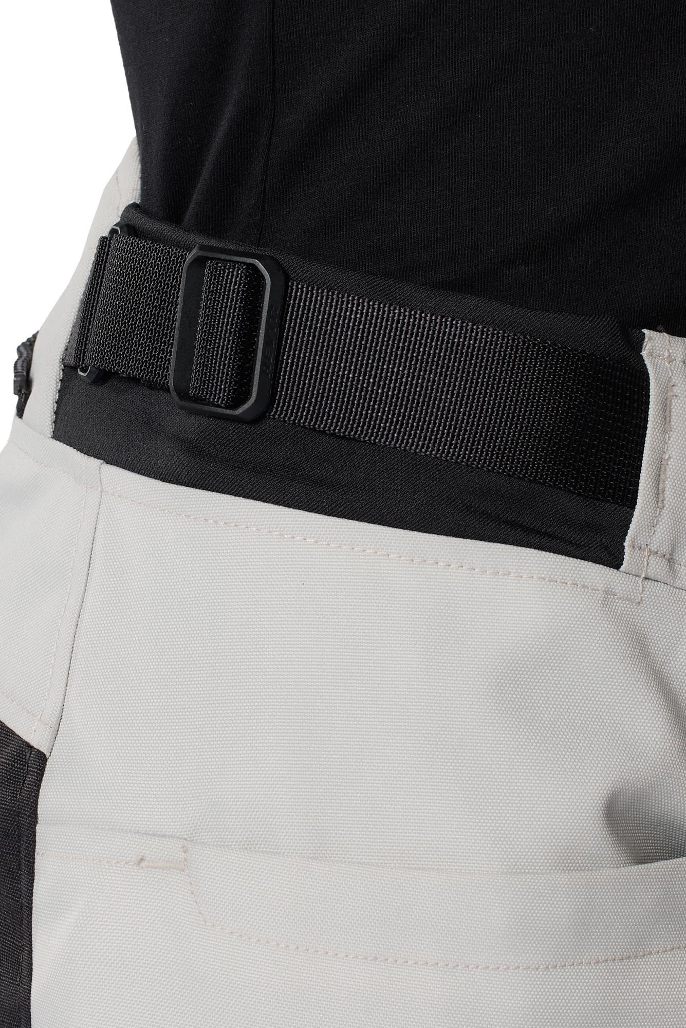 Side view of Revit Outback 5 Bicolor H2O waterproof Ladies Motorcycle Textile Pants