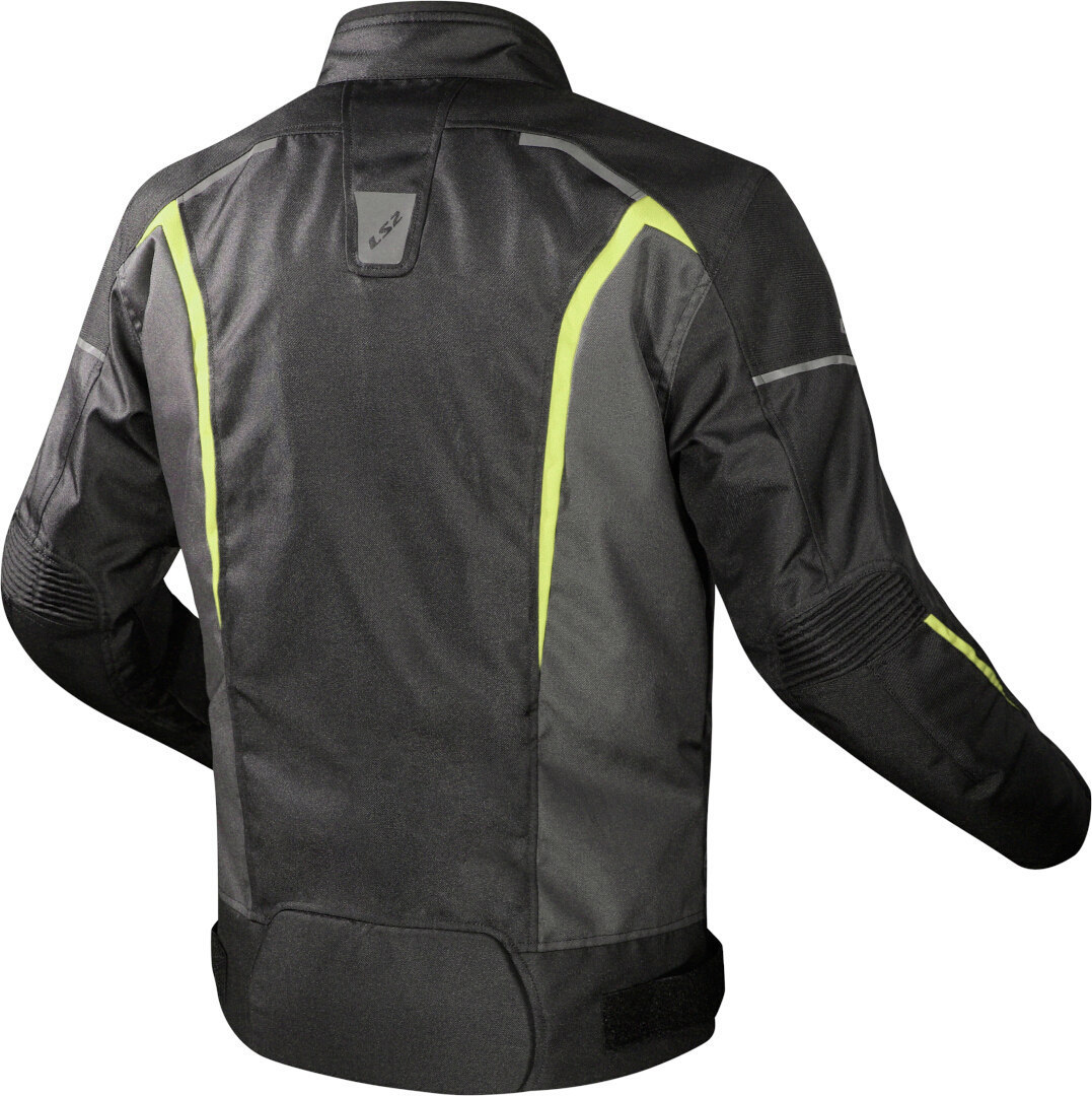 LS2 Sepang waterproof Motorcycle Textile Jacket black/grey/fluo-yellow M Figure 2