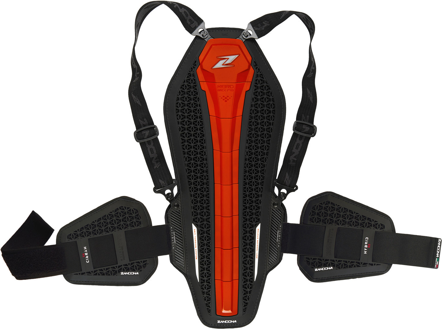 Zandona Hybrid Back Pro RS X8 Protector de spate Negru/Roșu Figura 1