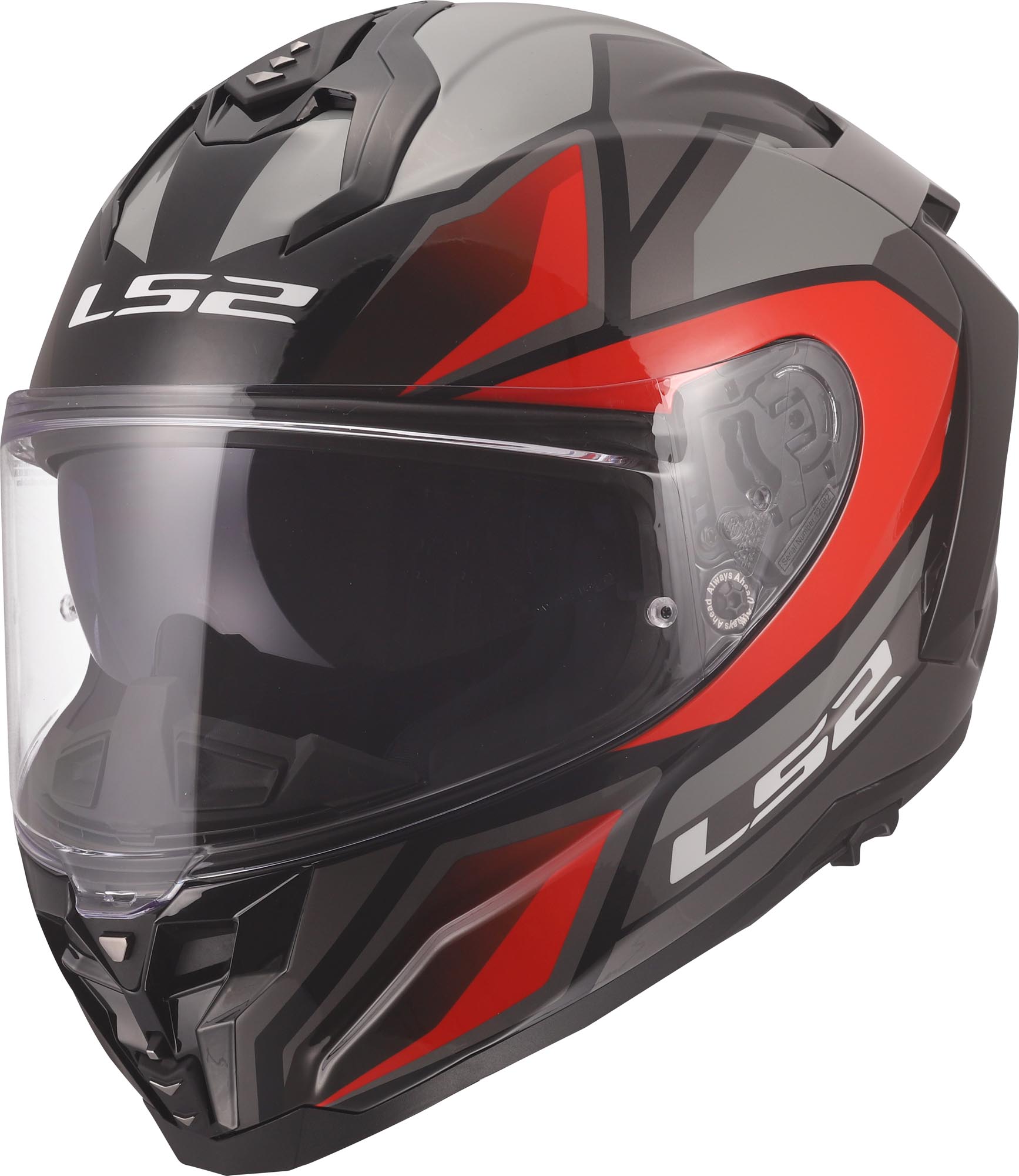 LS2 FF817 Challenger II Viper Casque Gris/Rouge XXL (63/64) Figure 1