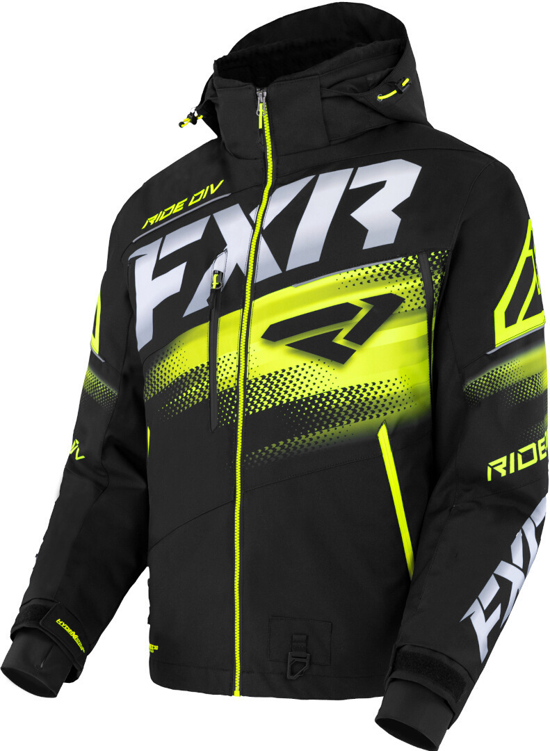FXR Boost FX 2-in-1 2023 Snowmobile Jacket black/yellow L Figure 1