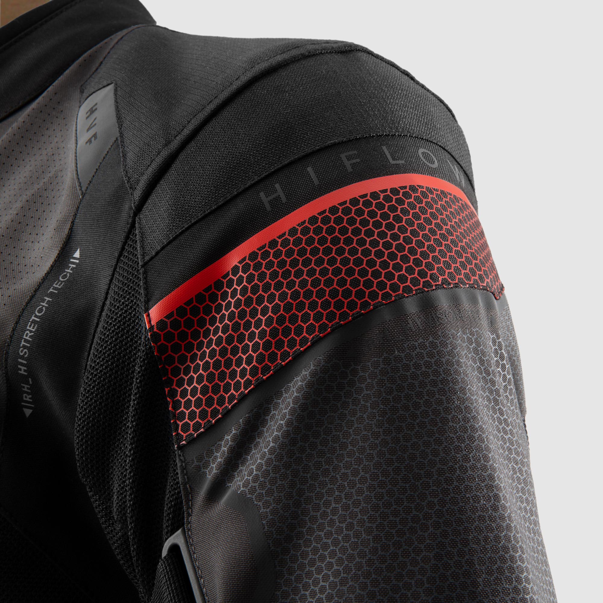 Side view of Rebelhorn Hiflow 5 waterproof Motorcycle Textile Jacket
