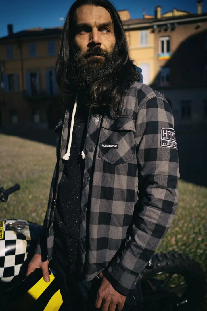 HolyFreedom Lumberjack Motorrad Textiljacke grau M Abbildung 5