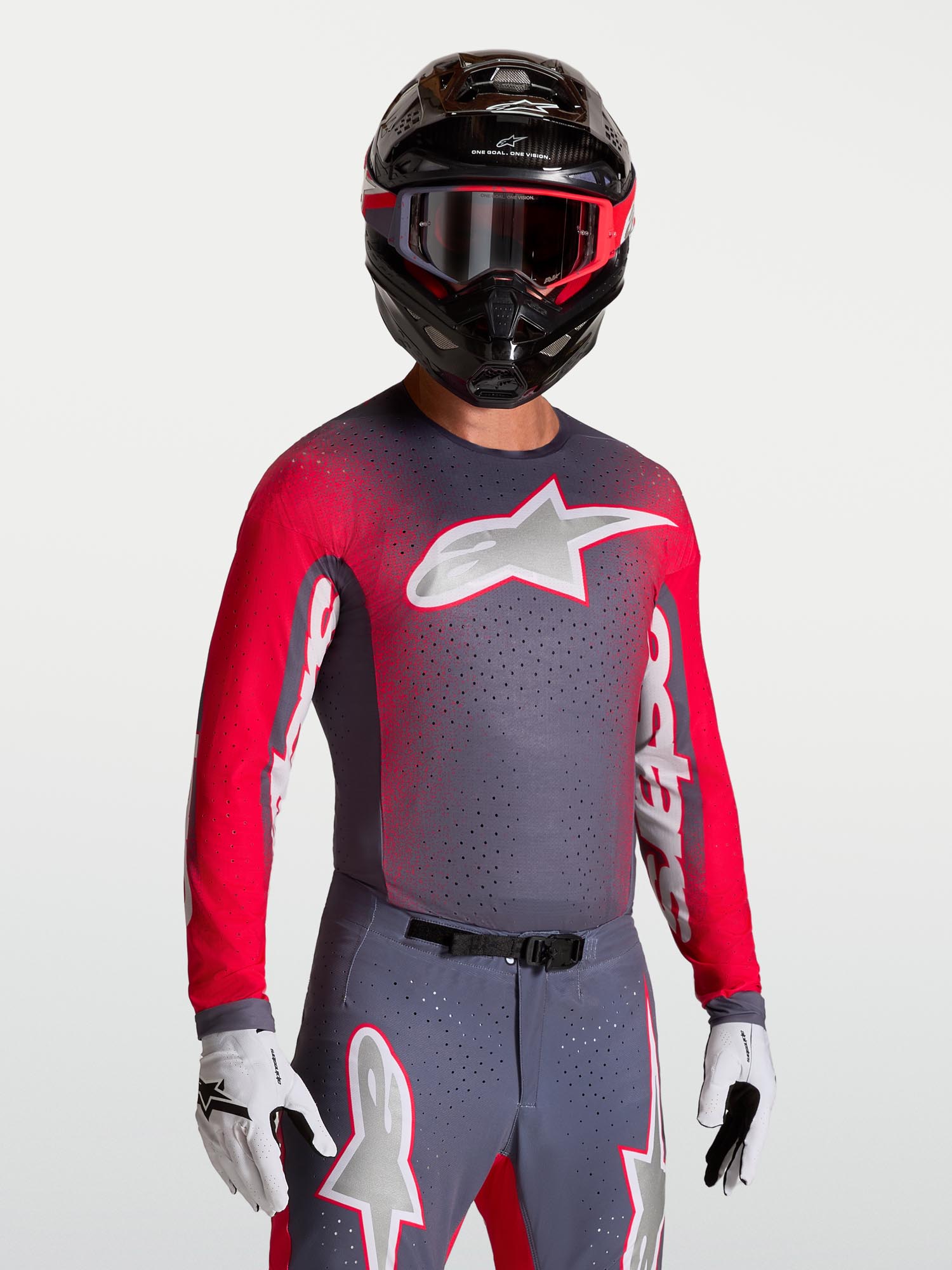 Alpinestars Supertech Hiten AFD Motocross Jersey grey/red S Figure 4