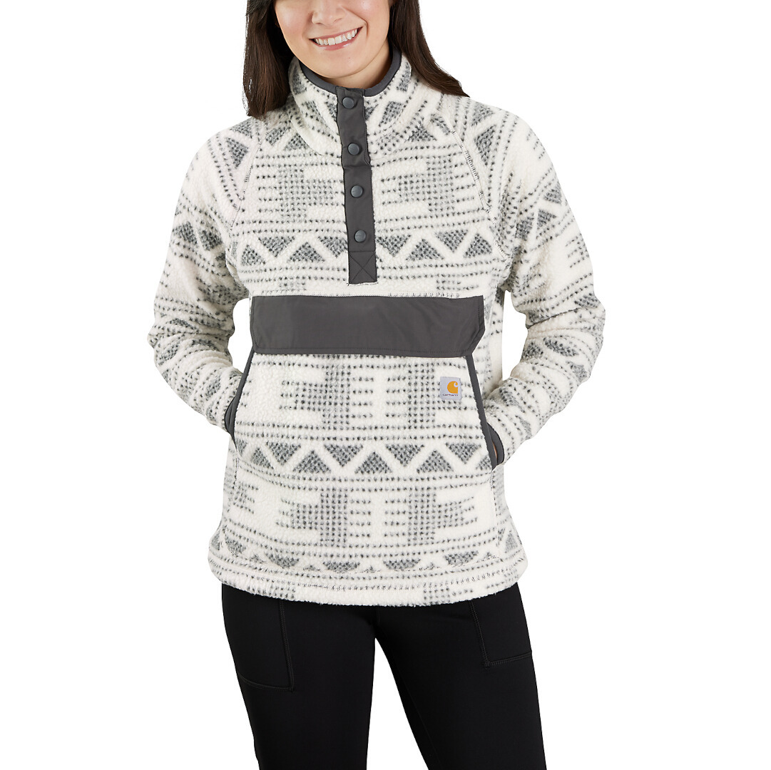 Carhartt Relaxed Fit Fleece Damer Pullover hvid/sort XL Figur 2