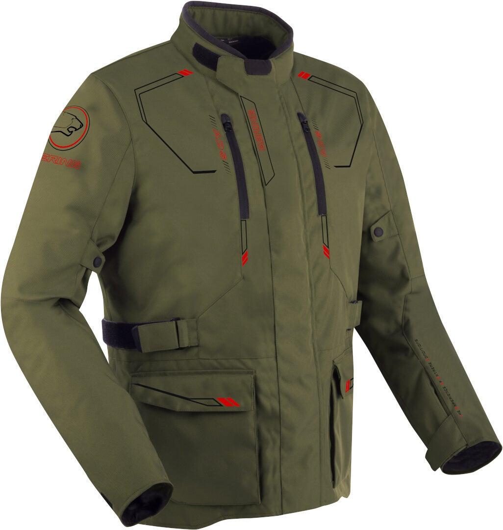 Bering Voyager waterproof Motorcycle Textile Jacket Khaki 4XL Figure 1