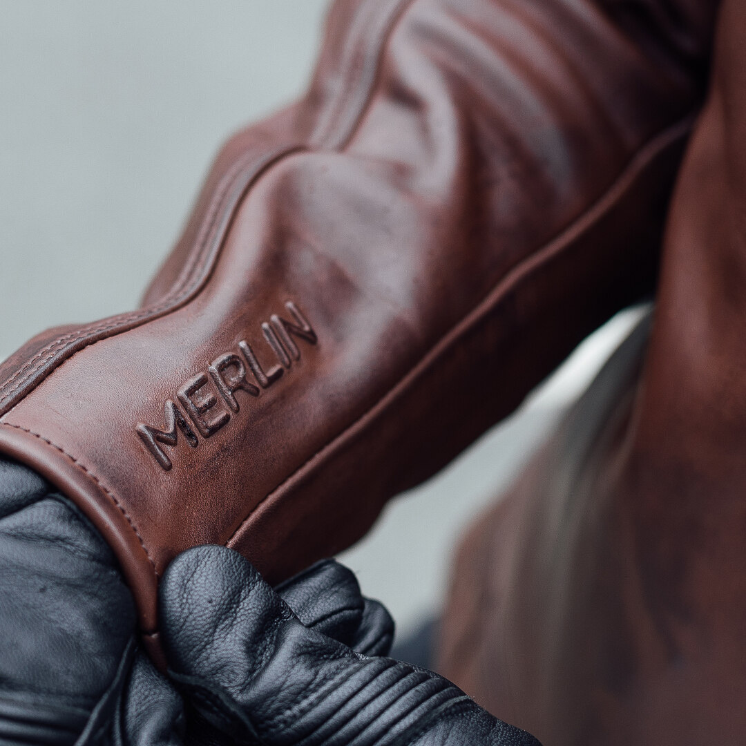 Side view of Merlin Bristol D3O Cafe Ladies Motorcycle Leather Jacket