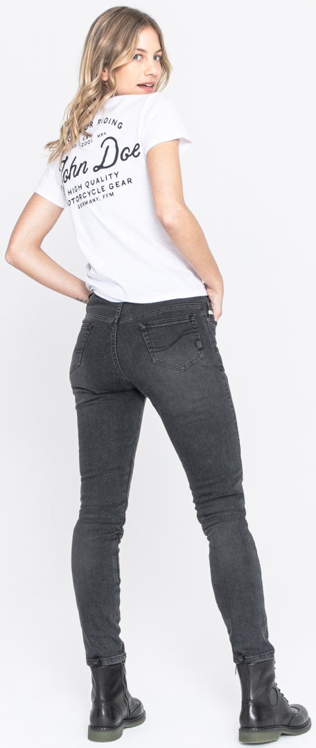 John Doe Jane High Mono XTM Dame Motorcykel Jeans Sort vask 31/30 Figur 8