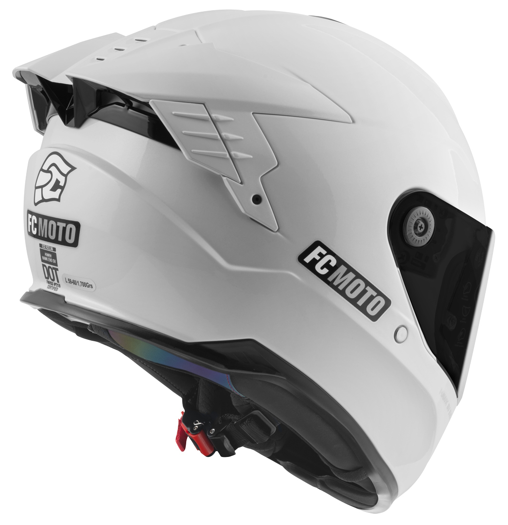 FC-Moto Hawk EVO Solid Helm weiß metallic XL Abbildung 3