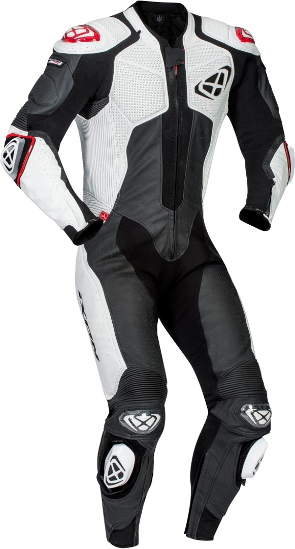 Ixon Vendetta Evo One Piece Motorcycle Leather Suit black/white 3XL Figure 1