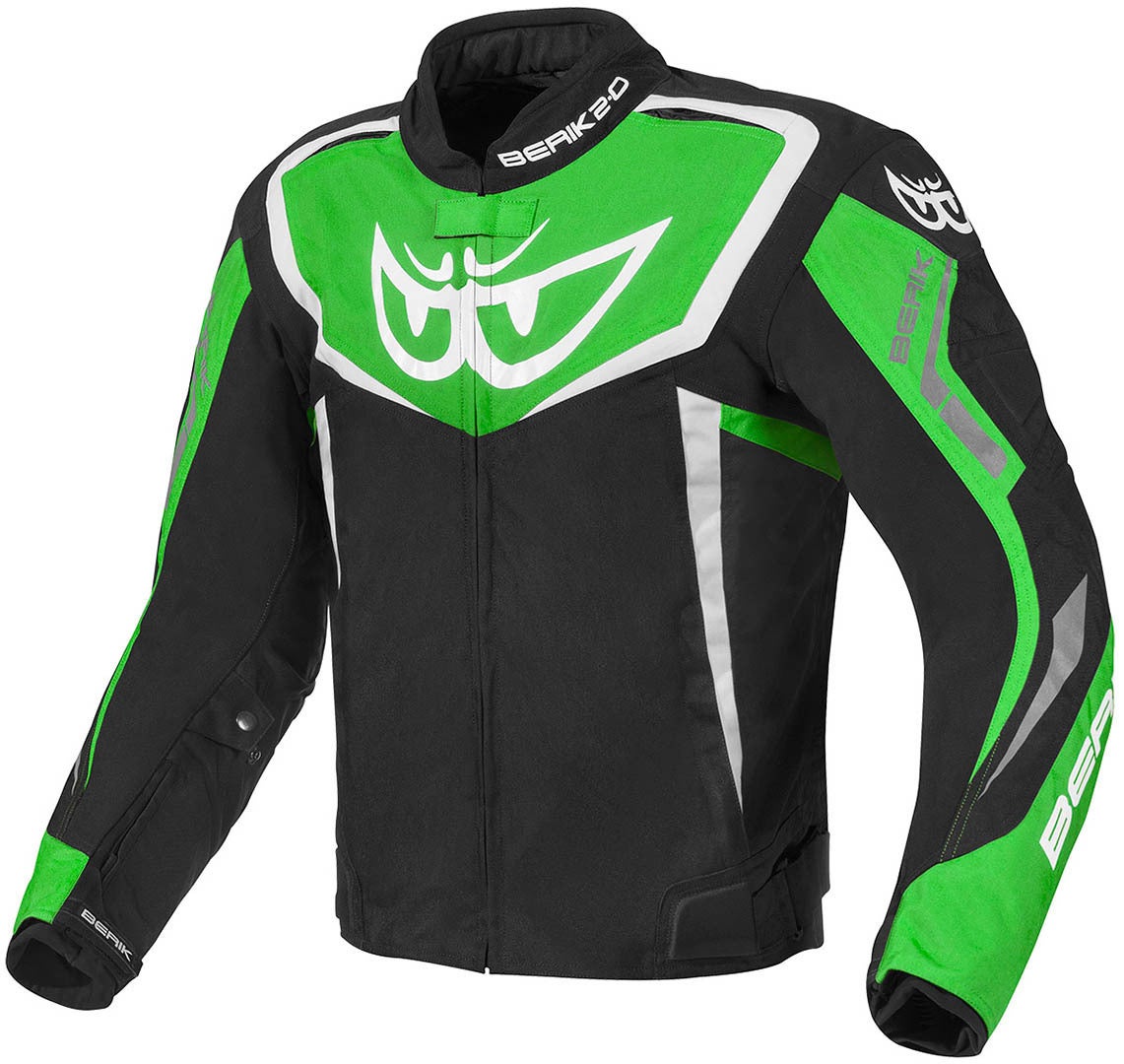 Berik Bad Eye Waterproof Motorcycle Textile Jacket black/white/green 52 Figure 1