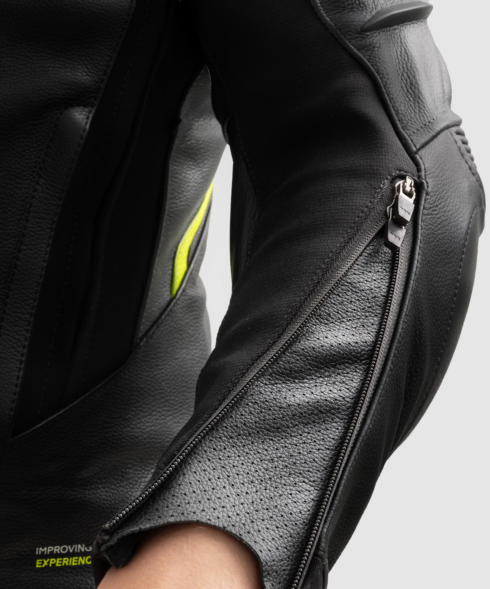 Side view of Rebelhorn Veloce Motorcycle Leather Jacket