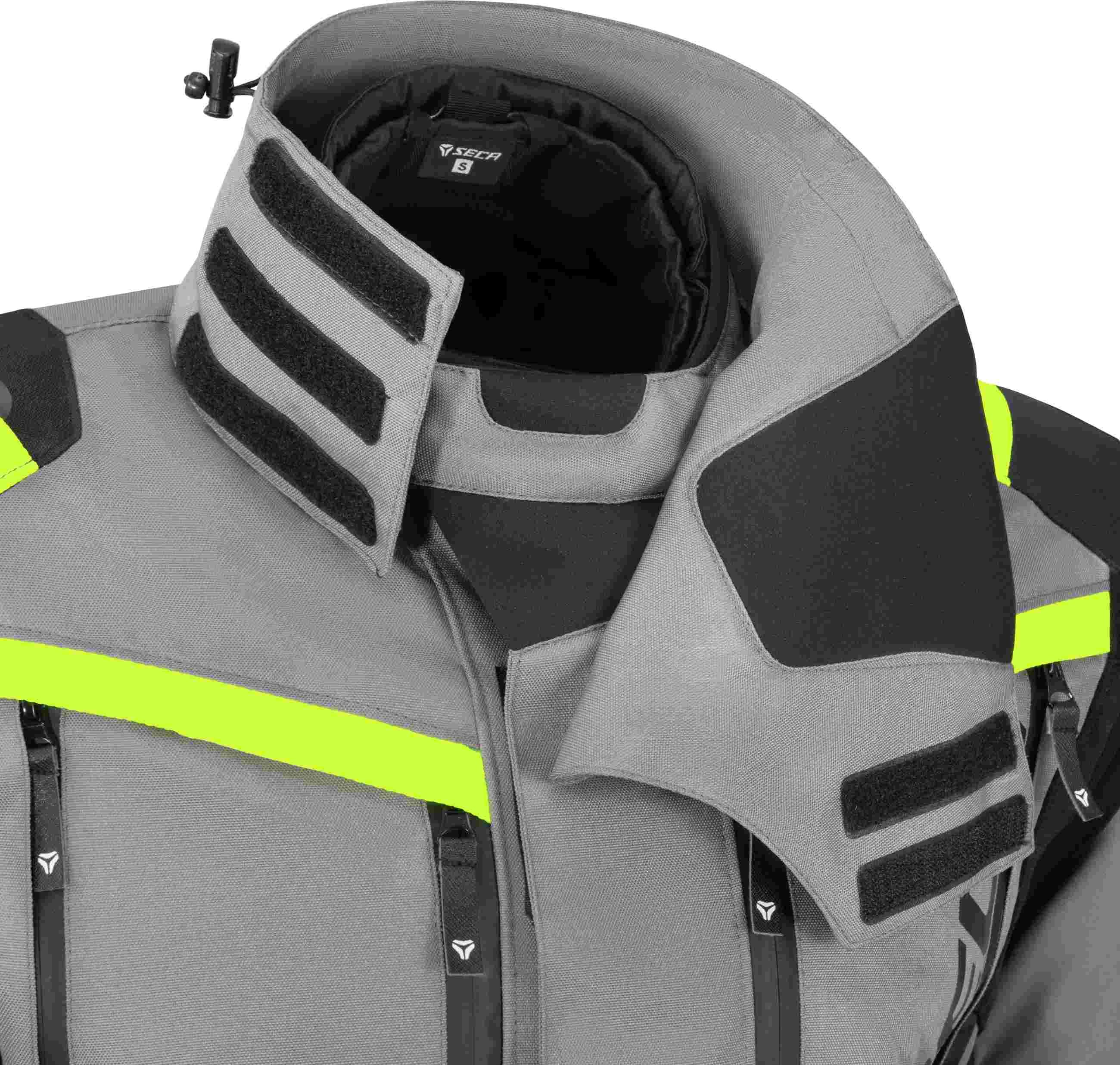 Seca Arrakis III waterproof Motorcycle Textile Jacket grey/black/yellow 3XL Figure 5