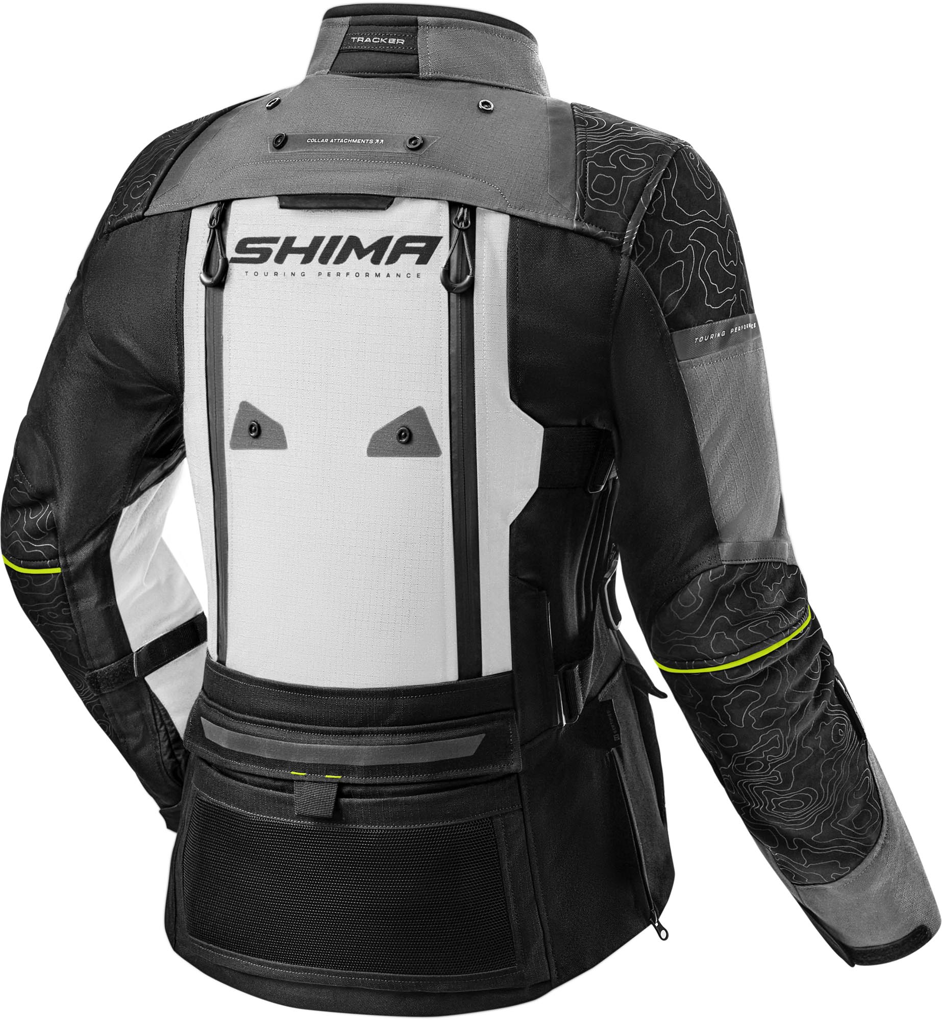 SHIMA Tracker Giacca tessile da motocicletta bianco/grigio/giallo M Figura 2