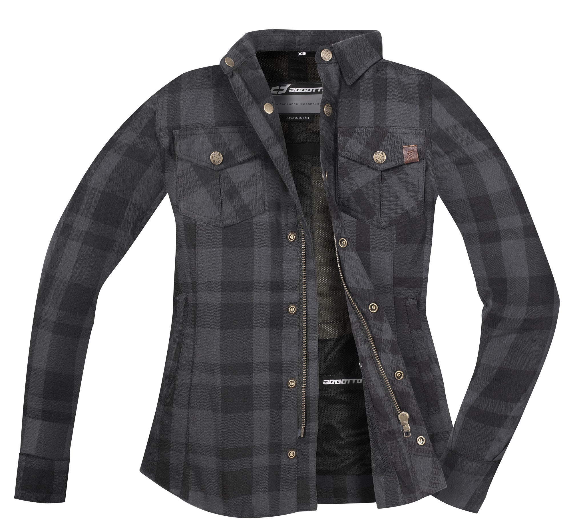 Side view of Bogotto Forgewood Ladies Motorcycle Shirt