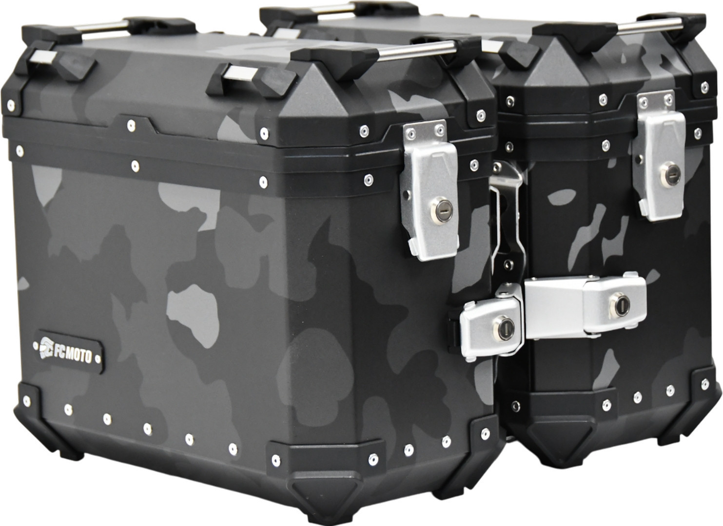FC-Moto Terreno EVO Camo Black 28 L Alu Set de carcasă laterală + Set de cilindri de încuietoare Figura 1