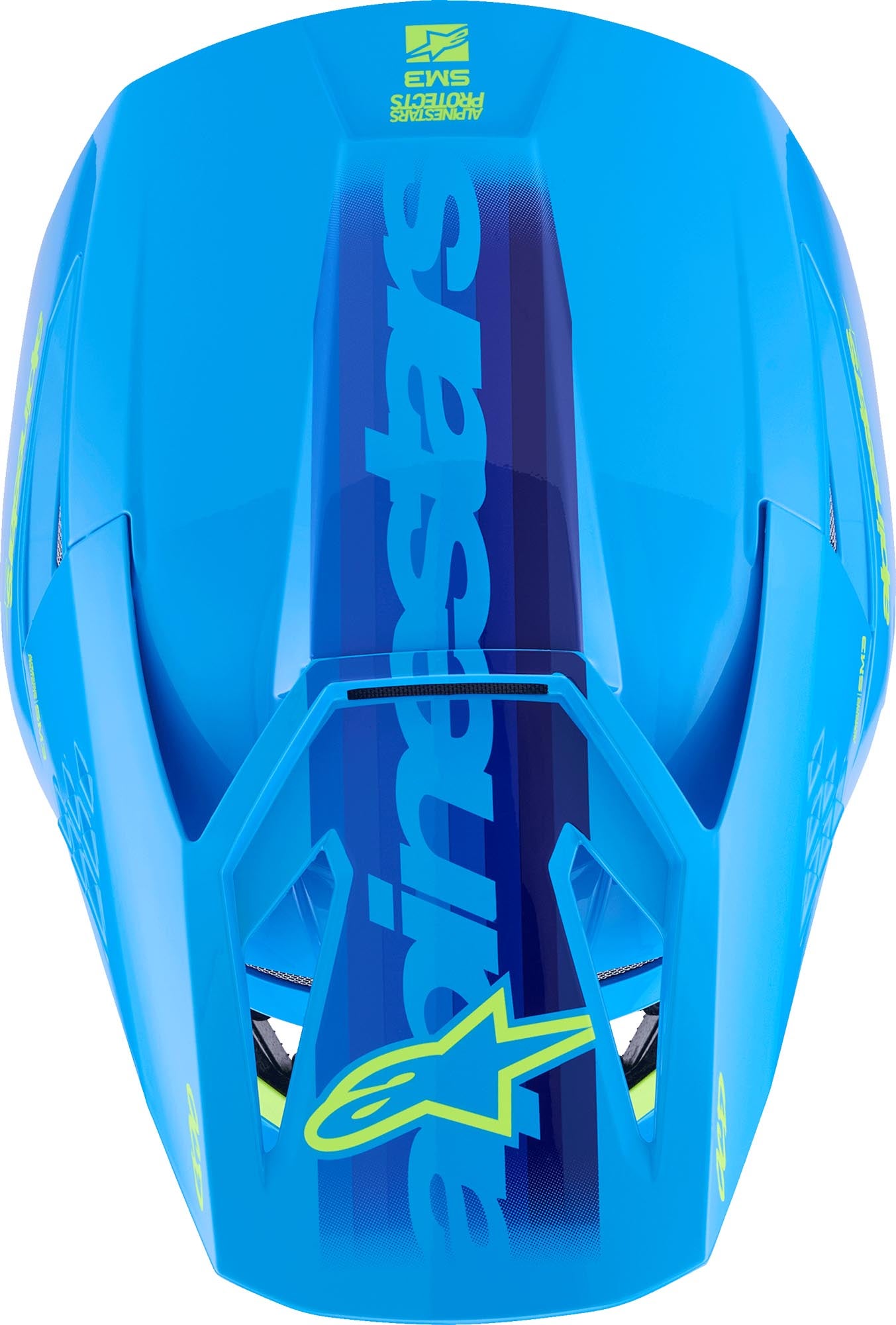 Alpinestars S-M3 Force Casco de motocross Azul/Amarillo S (55/56) Figura 3