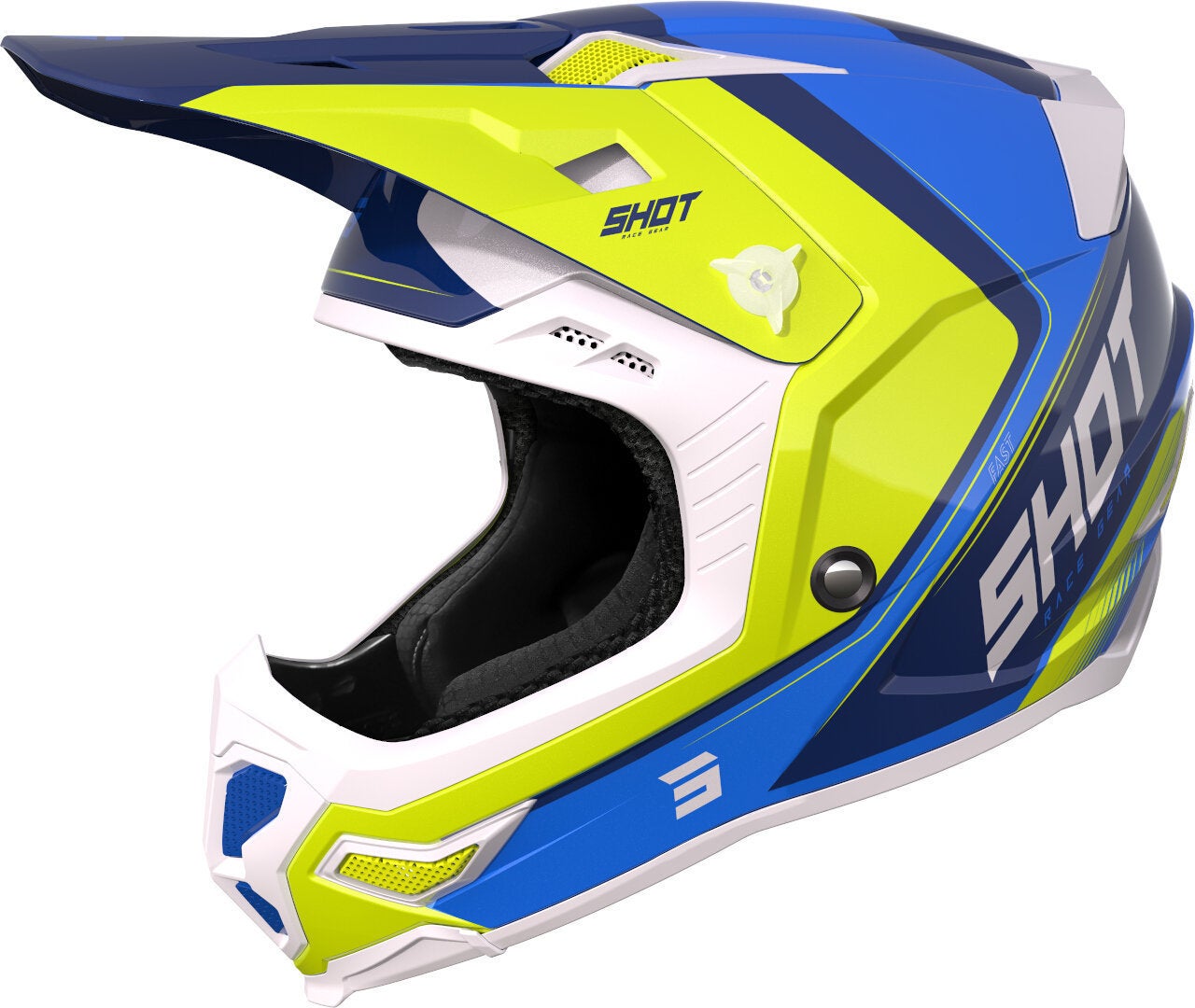 Shot Core Fast Casco Motocross blu/giallo XXL (63/64) Figura 1
