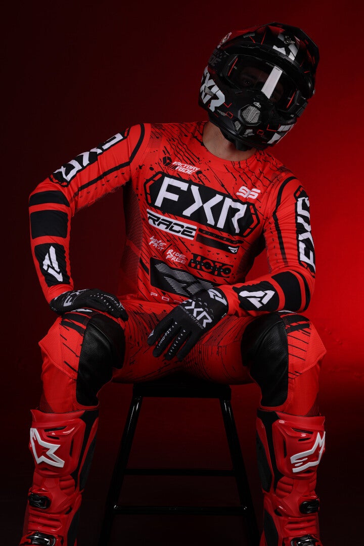 FXR Podium 2025 Motokrosový dres červená/černá/bílá L Obrázek 3