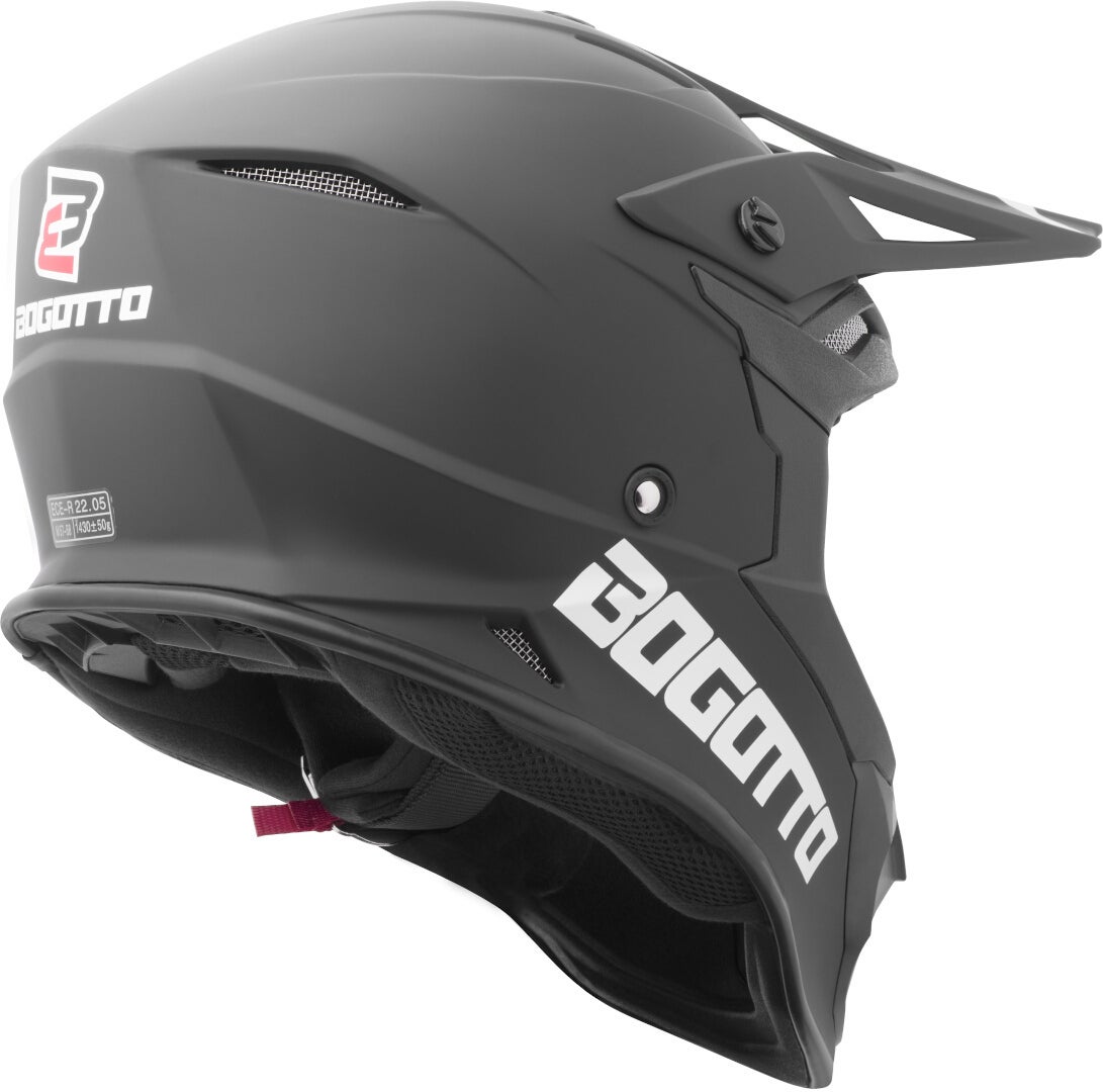 Bogotto V337 Solid Casco Motocross nero opaco L Figura 2