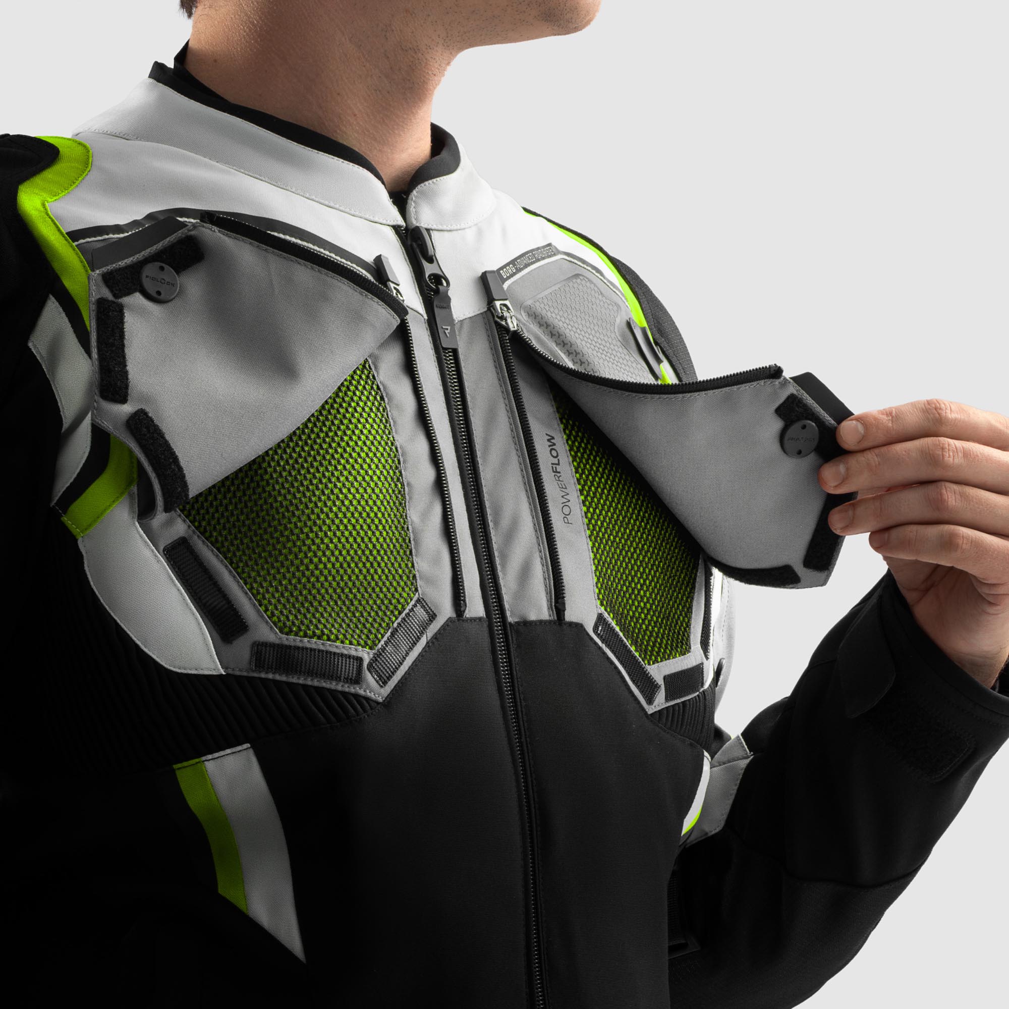 Rebelhorn Borg 2 waterproof Motorcycle Textile Jacket black/grey/yellow S Figure 3