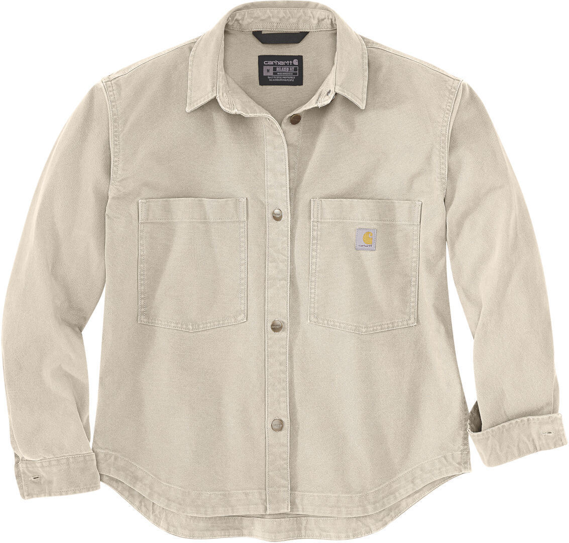 Carhartt Rugged Flex Loose Fit Heavyweight Duck Skjorta för damer Grädde L Figur 1