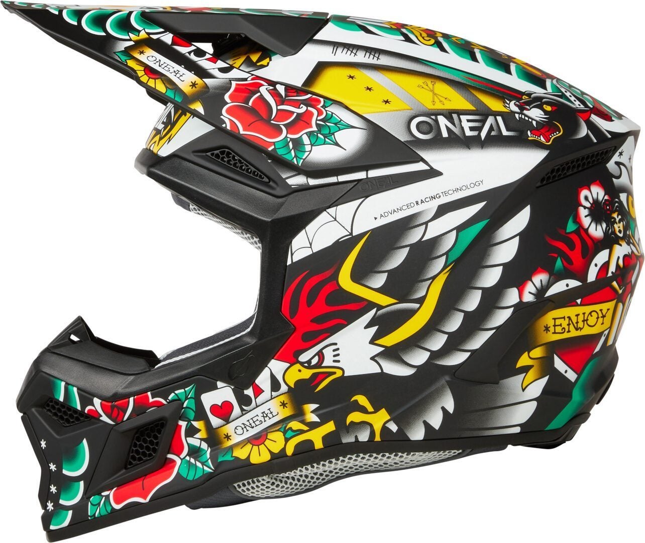 Oneal 3SRS Inked Casco da motocross Multicolore 2XL Figura 5