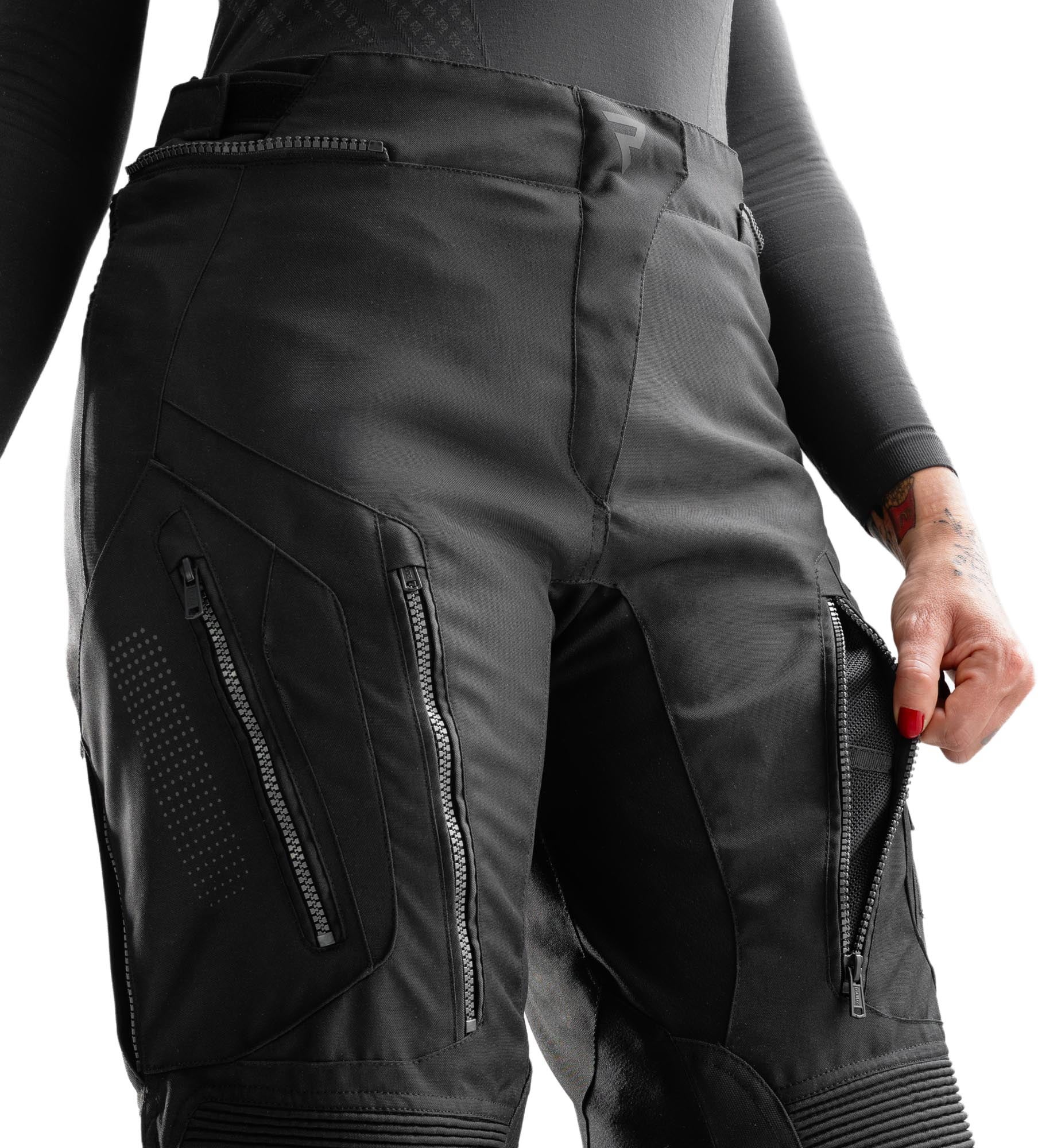 Rebelhorn Hiker 4 vandtætte dame motorcykel tekstilbukser Sort 4XL Figur 3