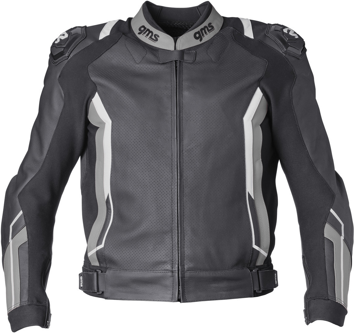 GMS GR-1 Two Piece Motorcycle Leather Suit black/grey/white 114 Figure 6