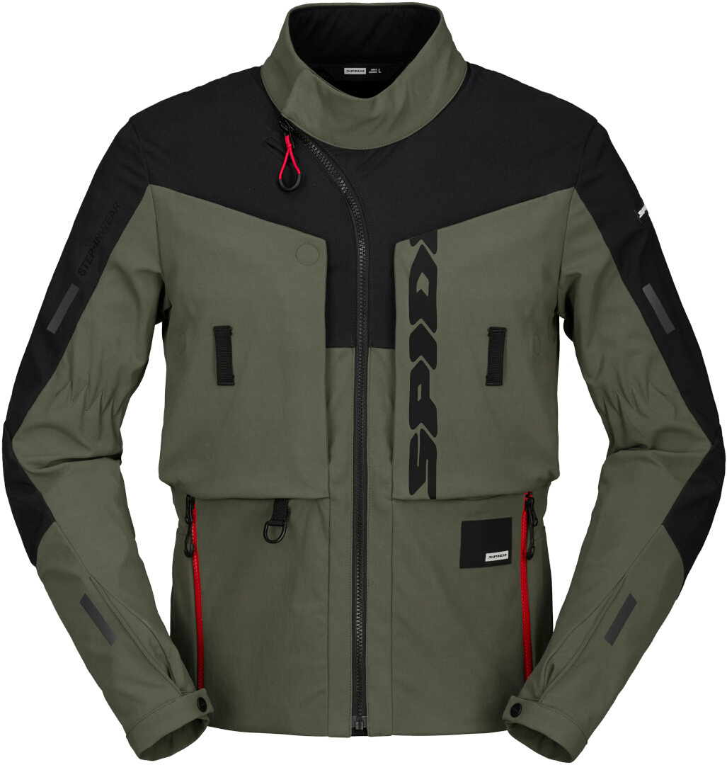 Spidi Frontier Motorcycle Textile Jacket black/olive XXL Figure 1