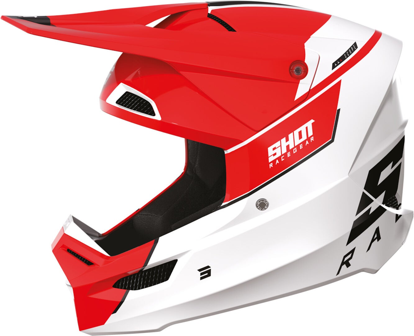 Shot Furious Scope Motocross Helmet red/white S (55/56) Figure 1